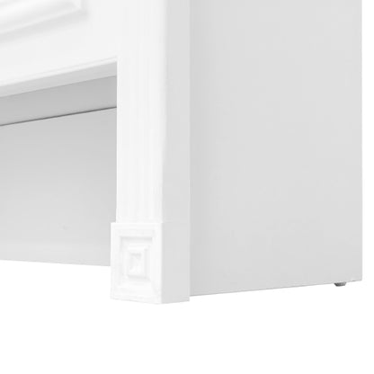 54.7 inch Hall Tree with Integrated Shoe Cabinet and Mirrored Cabinet Door, Coat Hanger, Entryway Bench, 4-in-1 Design, 2 Flip Drawers, 4 Hooks and 2 Cabinets for Entrance,Living Room