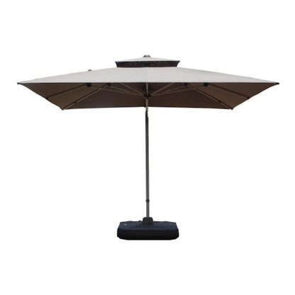 10'X10' Square Cantilever Umbrella with Center Pole, Gray (Base Not Included)