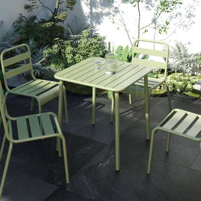 Sera square table (green) outdoor courtyard table villa open air dining table waterproof table retro American modern simple balcony table coffee table