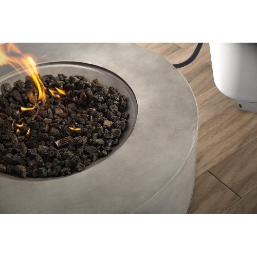 12" H Fiber Reinforced Concrete Outdoor Fire Pit Table