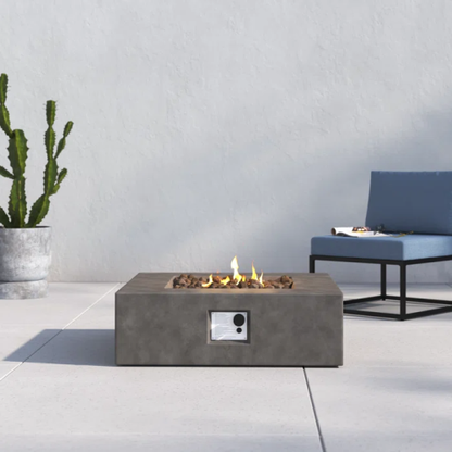12" H Concrete Outdoor Fire Pit Table
