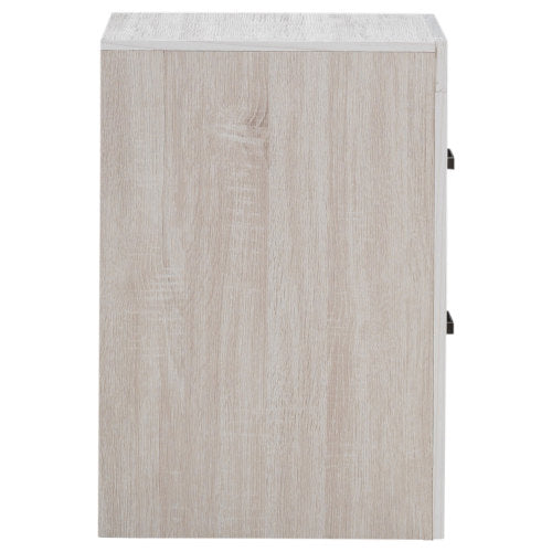 Coastal White 2-Drawer Nightstand