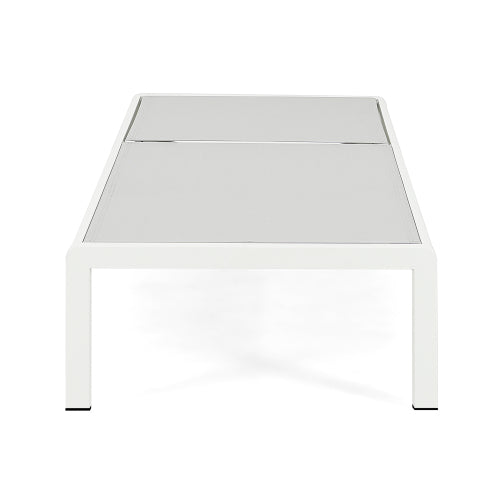 Outdoor Chaise Lounge Chair Set of 2, Aluminum Adjustable Outside Chair for Pool Patio Beach Yard