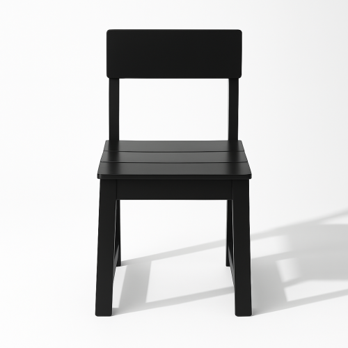 2-Pack Black HDPE outdoor & garden backres Modernist Designt chairs