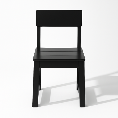 2-Pack Black HDPE outdoor & garden backres Modernist Designt chairs