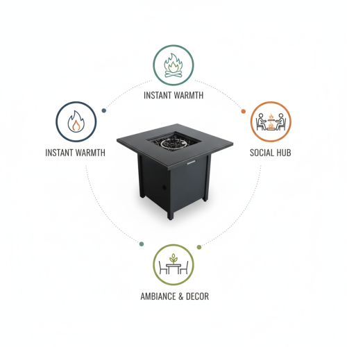 30" Powdercoated Metal Fire Pit