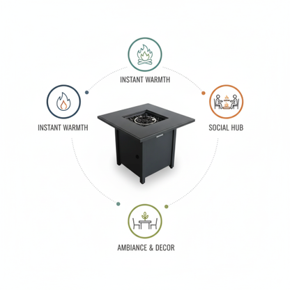 30" Powdercoated Metal Fire Pit