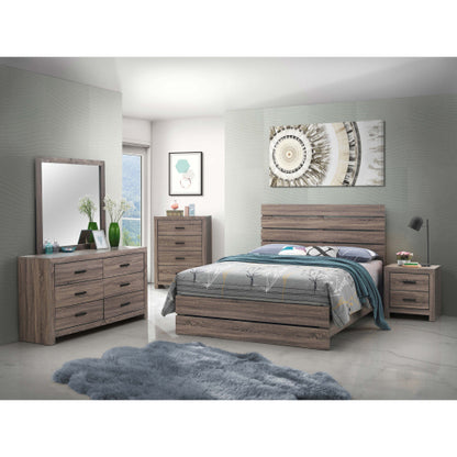 Barrel Oak 2-Drawer Nightstand