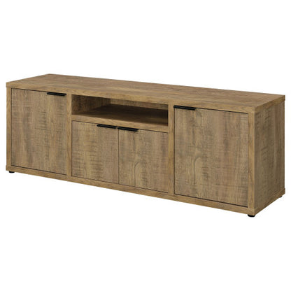 Farmhouse Mango Wood-Look 60 Inch TV Stand with 4 Storage Cabinets