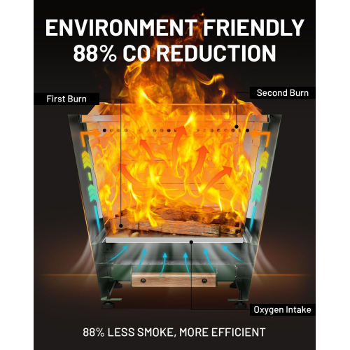 Cyberpit One 20 inch Smokeless Fire Pit, w/Pull-Out Ash Pan