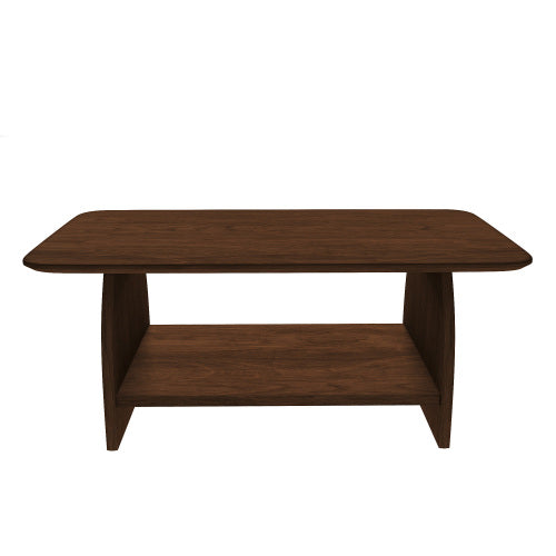 47 Inch Double-Layer Rectangular MDF Coffee Table