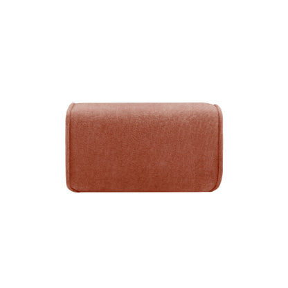 Red Velvet Modular Boneless Ottoman, High Resilience Foam Zero-Assembly Leisure Footrest for Modern Home