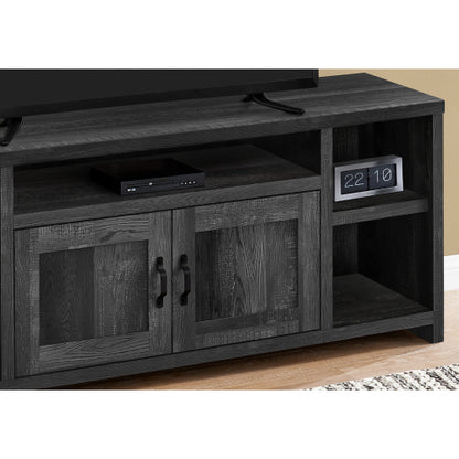 Black 60 inch TV Stand with 5 Shelves and Adjustable Storage