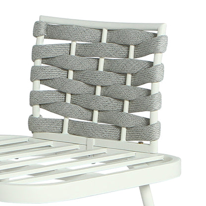 Mariano Steel Club Chair Set of 2, Off White+Grey
