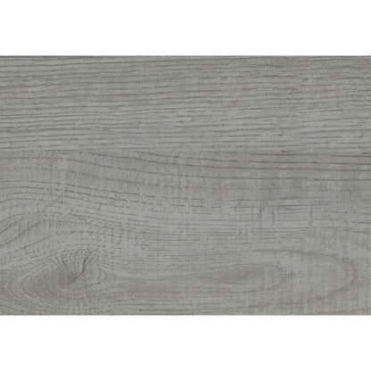 48 Inch Grey Wood Grain TV Stand with Black Metal Frame Dual Open Layers & 2 Drawers