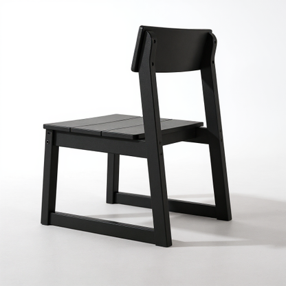 2-Pack Black HDPE outdoor & garden backres Modernist Designt chairs