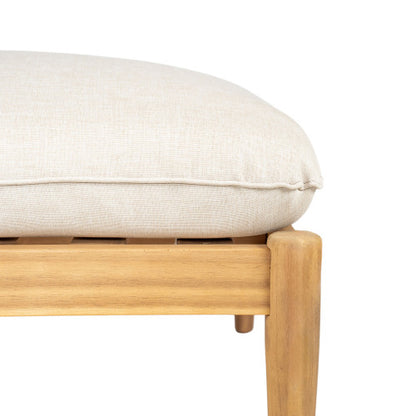 Terassi Outdoor Acacia Wood Lounge Set with Chair, Ottoman