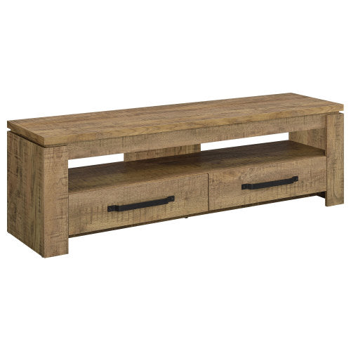 Mango 59 inch TV Stand with 2 Drawers and Open Storage Shelf
