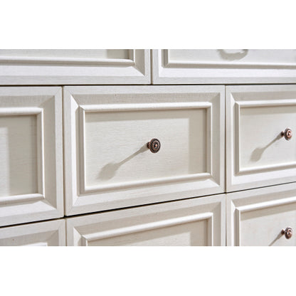 8 Drawer Dresser Chest for Bedroom with Wooden Base and Riser Trim, Wooden Rustic Rustic Chest of Drawers, Storage Dresser for Bedroom, Living Room