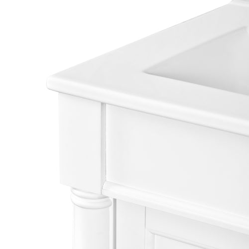 24'' Bathroom Vanity with Top Sink, 2-Tier Modern Bathroom Storage Cabinet, Single Sink Bathroom Vanity, Large Storage Shelves
