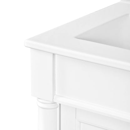 24'' Bathroom Vanity with Top Sink, 2-Tier Modern Bathroom Storage Cabinet, Single Sink Bathroom Vanity, Large Storage Shelves