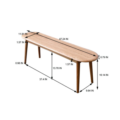 Natural Oak Wood for Dining Bench Table Bench for Living Room