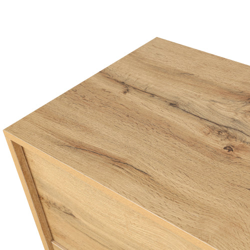 Natural Wood Carved Flower Door Large Storage Cabinet Metal Handle Household Multi-Scene Practical Sideboard Cabinet