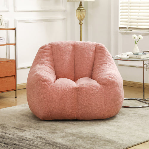 Tufted Faux Fur Memory Foam Bean Bag Chair with Armrests for Adults Kids Dorm Apartment Living Room