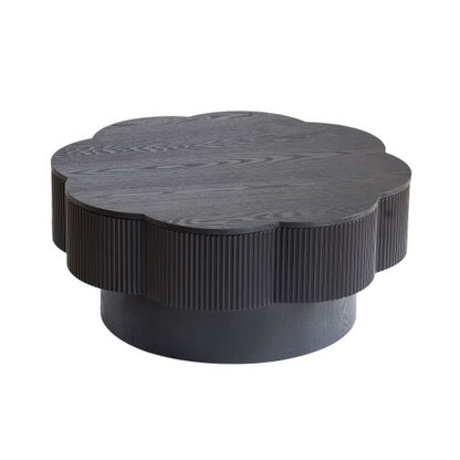 31.5inch  Plum Blossom Shaped Coffee Table, Black