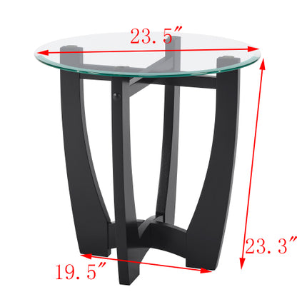 23.5inch  Round Glass Coffee Table