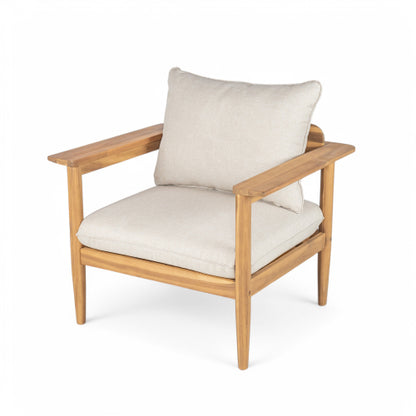 Terassi Outdoor Acacia Wood Lounge Chair, Set of 2