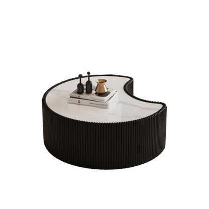 Irregular Sintered Stone Coffee Table, Grey