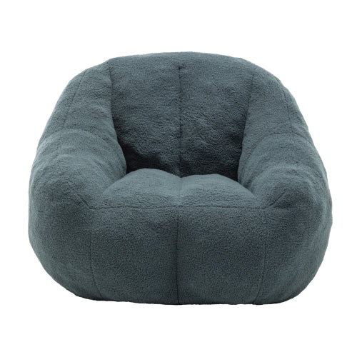 Faux-Fur Tufted Memory-Foam Bean Bag Chair for Adults & Kids