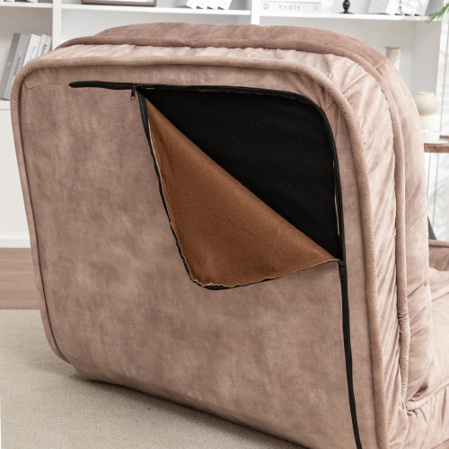 Human-Size Upholstered Dog-Style Floor Sofa,5-Position Adjust & Massage Pillow