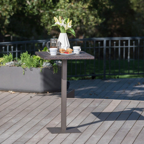 Rattan 26inch   SQUARE BAR TABLE