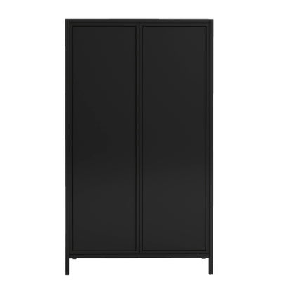 47.6 Inch Tall Metal Storage Cabinet With Glass Doors Flip Top 4-Tier Freestanding Sideboard For Multi Room Use