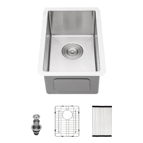 10 Inch Undermount Sink - 10" x 18" x 8" Undermount Stainless Steel Kitchen Sink 16 Gauge 8 Inch Deep Single Bowl Kitchen Sink Basin