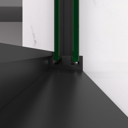 44-48"x72" Aluminum Frame Double Sliding Shower Door,Bypass Bathroom Sliding Door with Premium 5/16" (8mm)