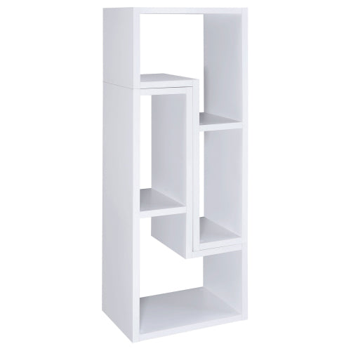 White Multi-purpose Convertible Bookcase L-Shaped Combined Storage TV Cabinet