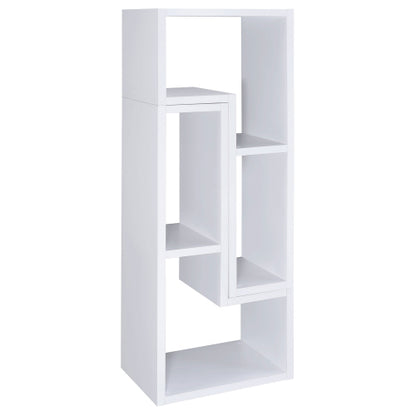 White Multi-purpose Convertible Bookcase L-Shaped Combined Storage TV Cabinet