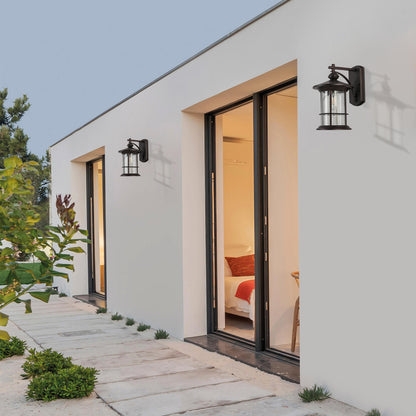 1-Light Black Outdoor Wall Sconce (1-Pack)