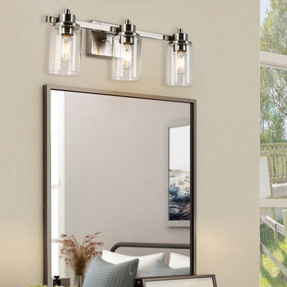 23-in 3-Light Brushed Nickel Led, Modern/Contemporary Vanity Light