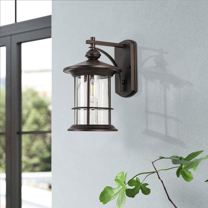 1-Light Black Outdoor Wall Sconce (1-Pack)