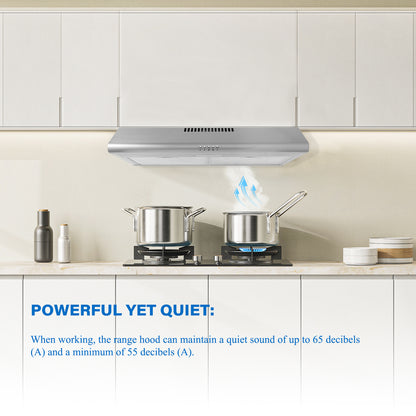 30-in 220-CFM Convertible Silver Under Cabinet Range Hoods Undercabinet Mount