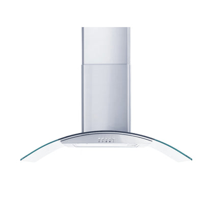 30-In 450-Cfm Ducted Silver Wall Mount Range Hoods With Charcoal Filter