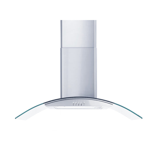 30-In 450-Cfm Ducted Silver Wall Mount Range Hoods With Charcoal Filter