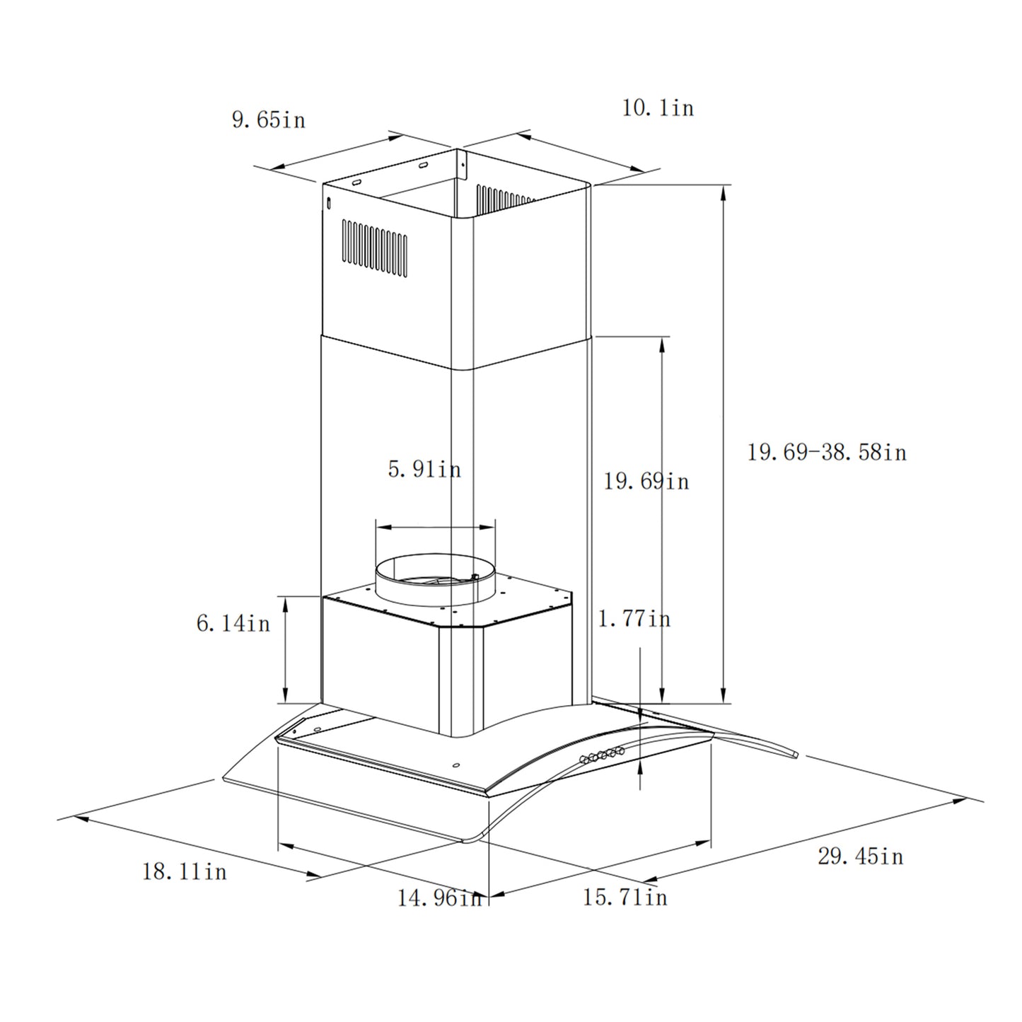 30-In 450-Cfm Ducted Silver Wall Mount Range Hoods With Charcoal Filter