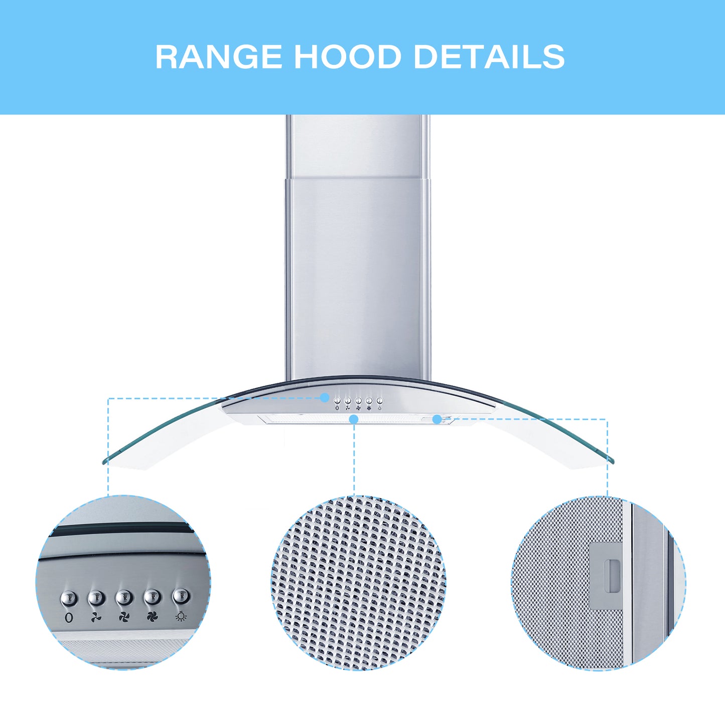 30-In 450-Cfm Ducted Silver Wall Mount Range Hoods With Charcoal Filter