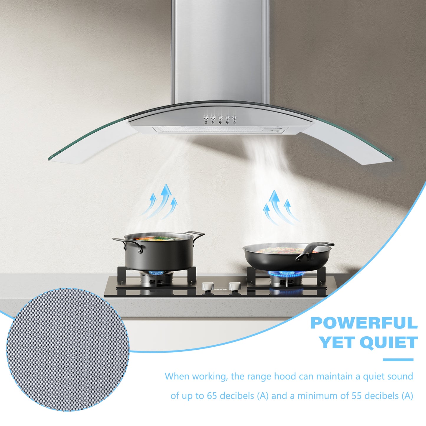 30-In 450-Cfm Ducted Silver Wall Mount Range Hoods With Charcoal Filter