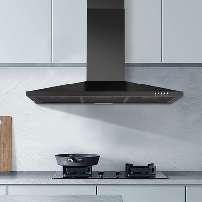 Stainless Steel 450 CFM Ducted (Vented) Wall Range Hood with Baffle Filter